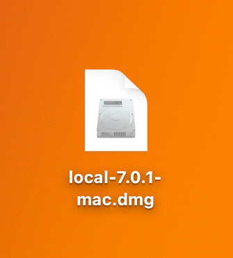 LocalのMac Intel版のアプリケーション